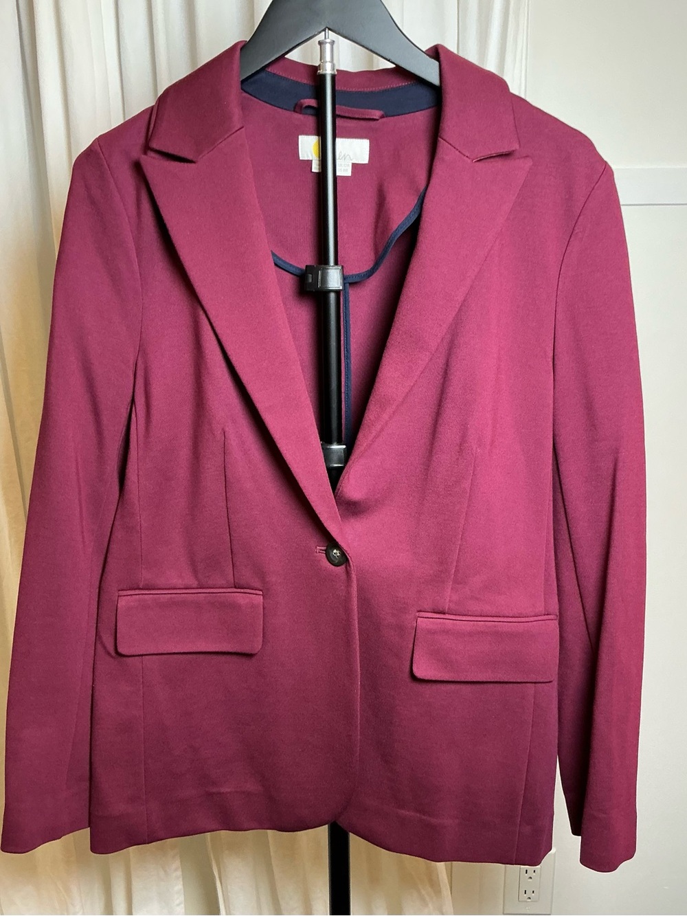 Boden Plum Single-Button Tailored Blazer